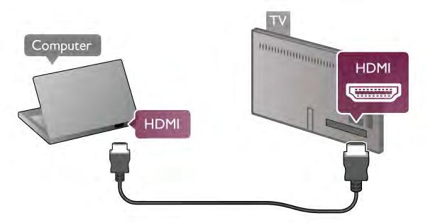 .. 1 - Naci&nij przycisk h i wybierz opcj% S Konfiguracja, a nast%pnie naci&nij przycisk OK. 2 - Wybierz kolejno opcje Ustawienia telewizora > Obraz > Gra lub komputer i naci&nij przycisk OK.