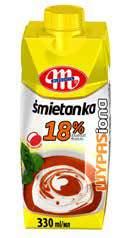 Śmietanki UHT UHT Creams / Сливки УВТ WYPASIONE Śmietanka UHT 12% tł.