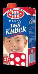 UHT Milk 3,5%; 3,2%; 1,5%; 0,5% fat Молоко УВТ 3,5%; 3,2%; 1,5%; 0,5% жира 6 szt. / pcs / шт. Twój Kubek 3,2%; 2,0%; 0,5% tł.