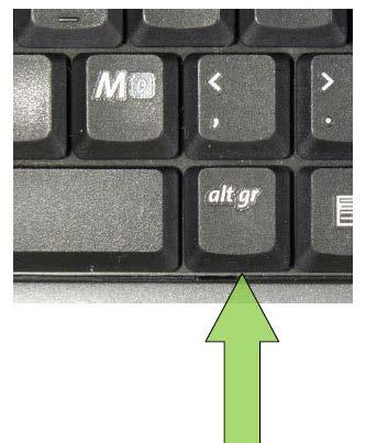 Prawy Alt (prawy) Alt + litera = polskie znaki Alt + a = ą Alt