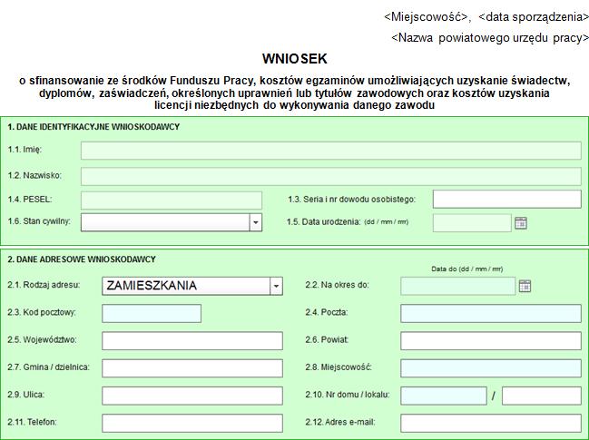 6. Formularz PSZ-WSKEL - Wniosek o sfinansowanie ze środków
