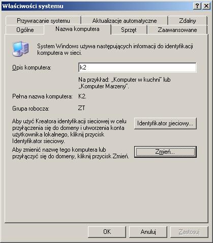 Rys.IV.4p Musisz wiedzieć, Ŝe system Windows XP został wyposaŝony w kreator konfiguracji sieci, dostępny między innymi z poziomu Panelu sterowania.