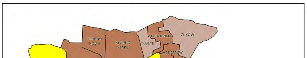 Mapa 2 Natężenie problemów społecznych w mieście i gminie Grodzisk Mazowiecki Źródło: Opracowanie własne Uwarunkowania gospodarcze