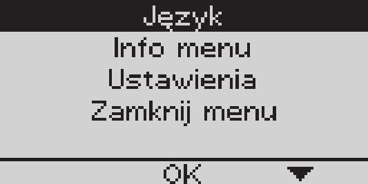 Ustawienia menu W menu głównym istnieje możliwość wywołania i ustawienia różnych funkcji pompy.