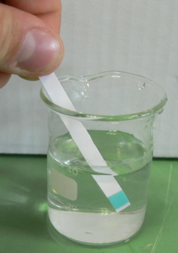 3 Sprawdzanie stężenia OXYGENAL 6 Sprawdzić standardowe stężenie 0,02% H2O2 (200 ppm): pojemnik pomiarowy (40 ml)