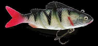 LIVE KICKIN' PERCH Njwżniejsze cechy: Prmetry: Nturlistyczn imitcj okoni Łmny korpus z nturlnym ogonem dje się prowdzić jk żywy okoń Trójwymirowe oko