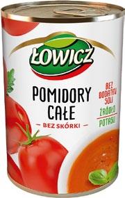 POMIDORY CAŁE, KROJONE