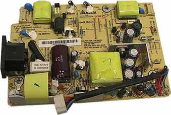 Porady serwisowe Fot. 1. Moduł zasilacza SMPS monitora LG L1720BM 11 12 D915 MBR0H100CT 1 2 C924 680µ/5V C925 680µ/5V C926 680µ/5V L902 4.