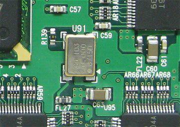 TV LED firmy LG model 47LG90 Sprawdzanie rezonatora kwarcowego U91 na module TCON 200mV 20ns