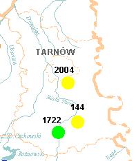 rozdrob V NO3,HCO3, Ca 408 Lisia Góra Obszary zabudowane IV NH4, PO4, HCO3 1722 Ciężkowice Lasy II 2006 144 Jodłówka Tuchowska Obszary zabudowane III ph, 1722 Ciężkowice