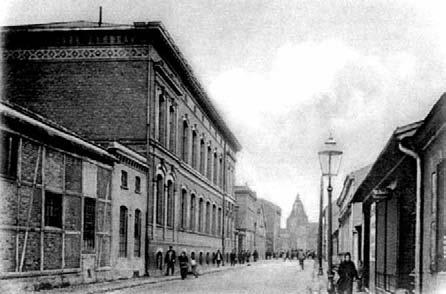 Ul. Grobla [Dammstraße], widok sprzed 1900 r. Po lewej stronie niewątpliwie zabudowania Paucksch AG Ze zbiorów autora Ul. Grobla, Ansicht von vor 1900.