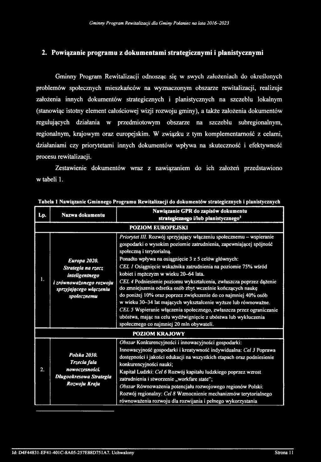 dokumentów regulujących działania w przedmiotowym obszarze na szczeblu subregionalnym, regionalnym, krajowym oraz europejskim.