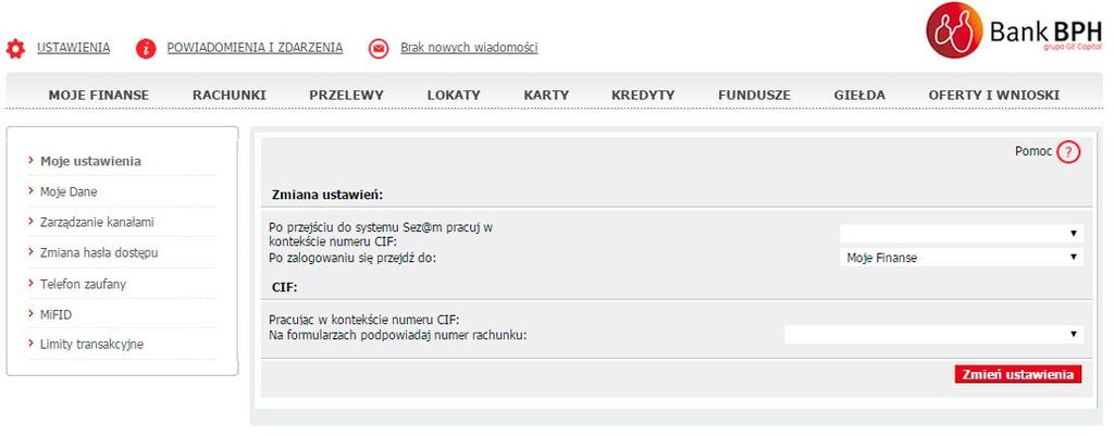 13 5. USTAWIENIA Ta sekcja pozwala dopasować System do własnych preferencji. Jako użytkownik Systemu masz możliwość indywidualnego zdefiniowania niektórych jego parametrów, jak np.