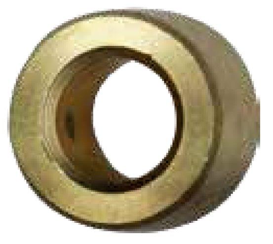 A brass ring for shanks of 6 mm diameter and a black plastic ring for