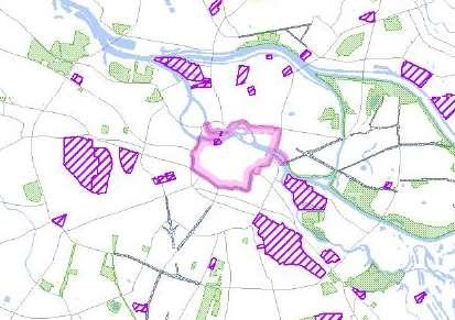 I strefa ochrony konserwatorskiej - wszystkich elementów historycznego układu urbanistycznego - strefa ścisłej ochrony konserwatorskiej Stare Miasto II strefa ochrony konserwatorskiej - istotnych