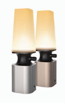 Nowoczesny design Dekoracyjna, akcentująca, przenośna lampa stołowa * pomiar przy najniższym natężeniu światła ** ładowana przez dołączony przewód USB