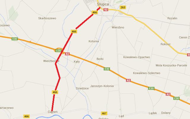 26. DROGA WOJEWÓDZKA NR 466 OD KM 0+000 DO KM 9+800 26.1. Część opisowa 26.1.1. Opis obszaru objętego Programem Analizowane odcinki DW 466 znajdują się w województwie wielkopolskim w powiecie słupeckim.