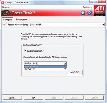 Vista - Płyta główna ze wsparciem dla ATI CrossFireX z dwoma/trzema złączami PCI Express x6 oraz odpowiedni sterownik - Dwie/Trzy karty graficzne ze wsparciem dla ATI CrossFireX tego samego