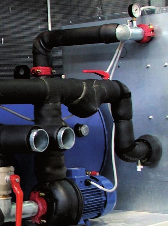 * pumpa - sa jednom ili sa dvije pumpe - mogućnost ugradnje pumpe sa regulacijom broja okretaja - podržava tri nivoa statičkog tlaka kojim se može prilagoditi svim potrebama - sa dodatnim spremnikom,