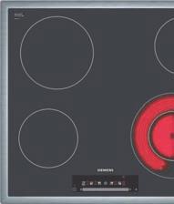 Timer z funkcją wyłączenia dla każdego pola sygnał dźwiękowy końca pracy funkcja restart czasowy wyłącznik bezpiecz. dwustopniowy wskaźnik zalegania ciepła zabezp.
