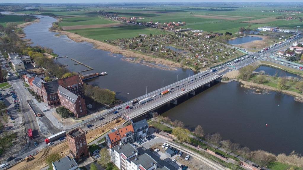 Inwestycje GDDKiA kontynuacja budowy nowego mostu przez Nogat wraz z dojazdami w Malborku w ciągu dróg krajowych nr