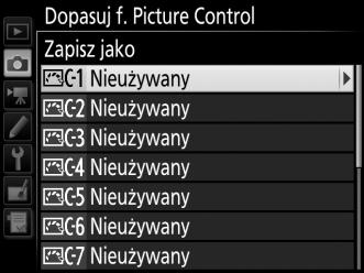 6 Nazwij ustawienie Picture Control. Obszar klawiatury Wyświetli się okno wpisywania tekstu pokazane po prawej stronie.