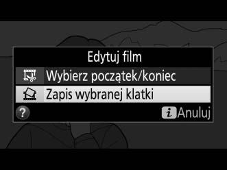 Zapisywanie wybranych klatek Aby zapisać kopię wybranej klatki jako zdjęcie w formacie JPEG: 1 Wstrzymaj film na żądanej klatce.