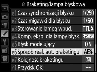 Korzystaj zniego wsytuacjach, wktórych trudno ustawić ekspozycję, moc błysku (tylko tryb i-ttl oraz, jeśli obsługiwane, tryby sterowania lampą błyskową z automatyką przysłony; patrz strony 149, 283 i