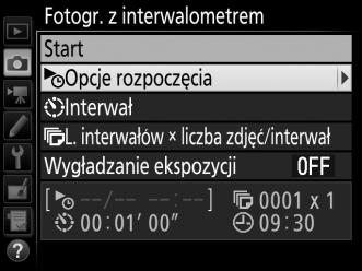2 Dostosuj ustawienia interwalometru.