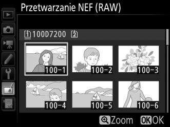 zdjęć NEF (RAW) utworzonych tym aparatem. 2 Wybierz zdjęcie.