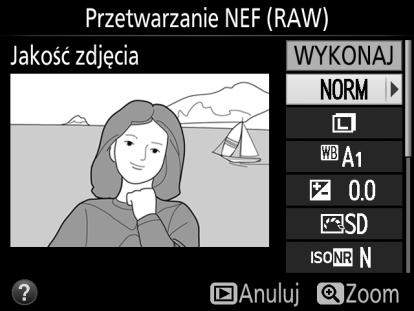 3 Dostosuj ustawienia dla kopii JPEG. Dostosuj ustawienia wymienione poniżej.