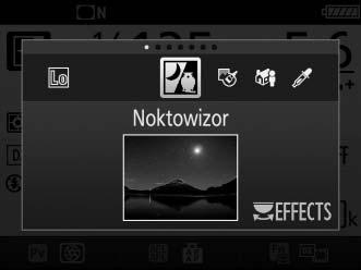 Efekty specjalne Można korzystać z efektów specjalnych podczas robienia zdjęć i nagrywania filmów.