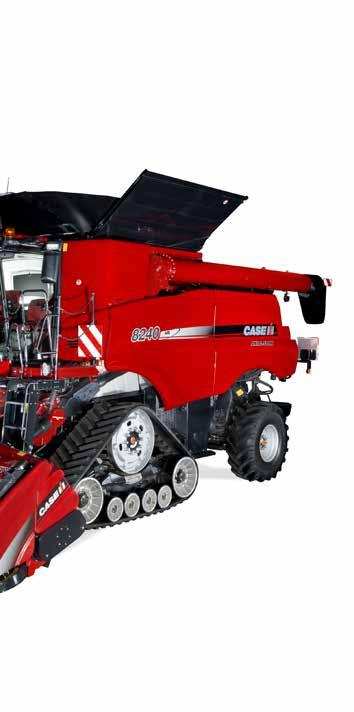 OSZCZĘDNOŚĆ CZASU NA DUŻYCH POLACH, OPRÓŻNIANIE ZBIORNIKA ZIARNA W RUCHU Kombajny Axial-Flow serii 240 zapewniają dostarczanie do zbiornika dużych ilości czystego, nieuszkodzonego ziarna szybko i