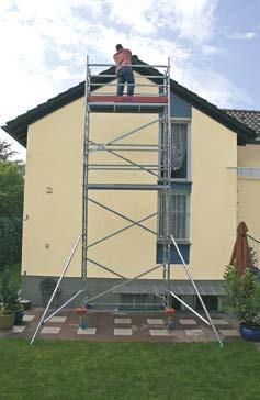 Aluminiowe rusztowanie jezdne ++ atestowane przez TÜV/GS, nośność 00 kg/m zgodne z EN 00 ++ max wysokość robocza,30 m (na zewnątrz max.