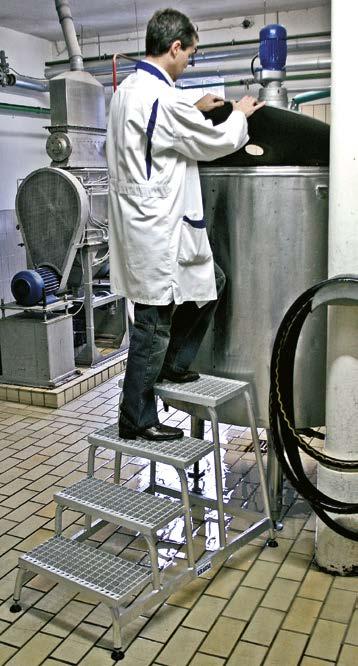 8 STABILO Professional Pomost montazowy ze stopniami z kraty aluminiowej 3 Aluminiowy pomost montażowy do prac w obszarach o zwiększonym ryzyku poślizgu.