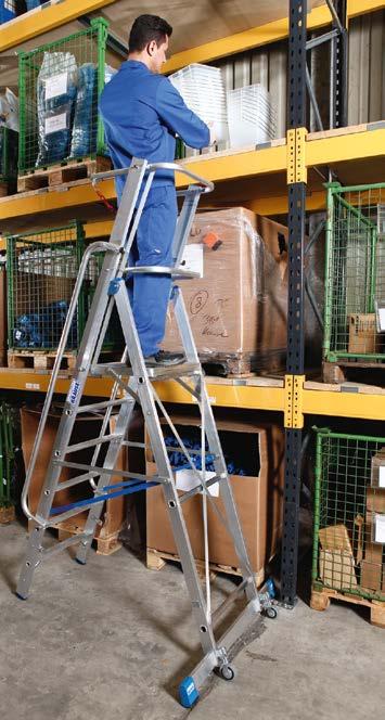 8 NEW STABILO Professional Drabina wolnostojąca z duzą platformą i barierkami zabezpieczającymi Drabina aluminiowa