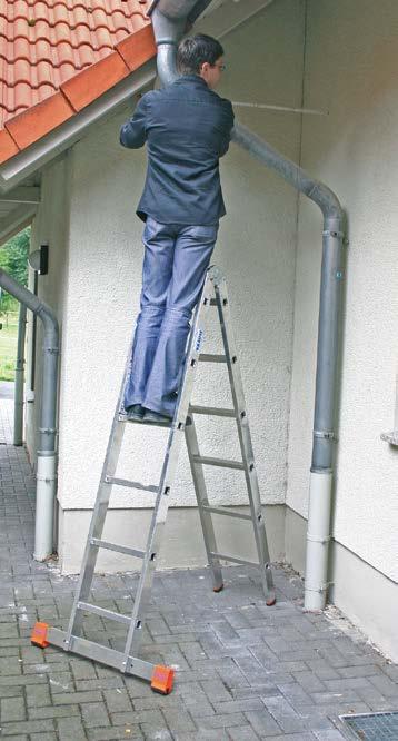 Dwustronna drabina przegubowa TriMatic Aluminiowa drabina przegubowa do u ytkowania jako drabina wolnostoj¹ca i przystawna.