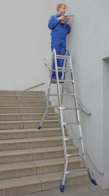 8 STABILO Professional Przegubowa drabina teleskopowa 3 Wszechstronna, teleskopowa drabina aluminiowa do ró norakich prac.