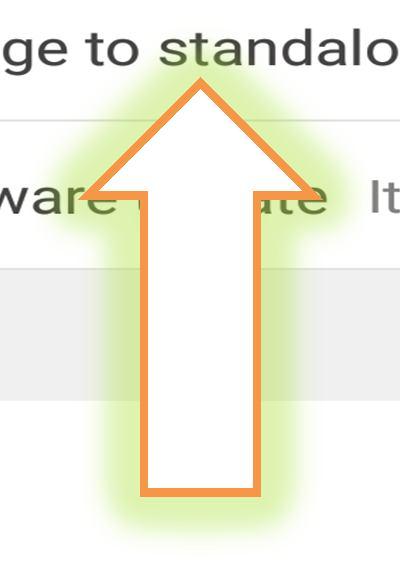 Przechodzimy więc do ustawień głównych i wybieramy opcję Change to standalone mode.