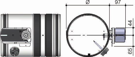 Wymiar BELIMO WH25VPB/DPB Waga mm 100 125