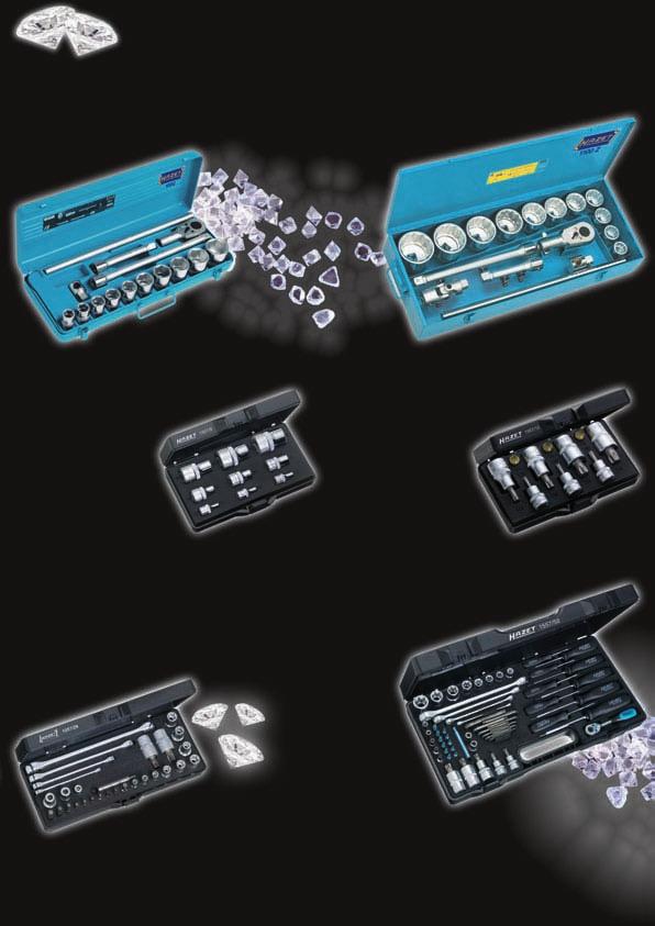 Klejnoty dla fachowca Jakość made in Germany Zestaw kluczy nasadowych 15 części w walizce z metalu 9 10 kluczy nasadowych 6-kątnych s 22 24 27 30 32 36 38 41 46 50 mm 1 końcówka z grzechotką,1 uchwyt