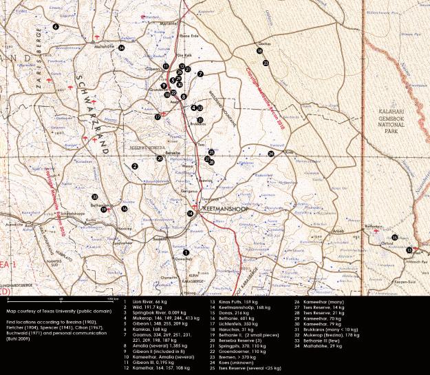 Herr W. et al. 1961. Versuch zur Datierung von Eisenmeteoriten nach der Rhenium- Osmium-Methode. Z. Naturforsch. A16, pp. 1053-1058. Honda M. et al., 2009. Irradiation histories of iron meteorites.
