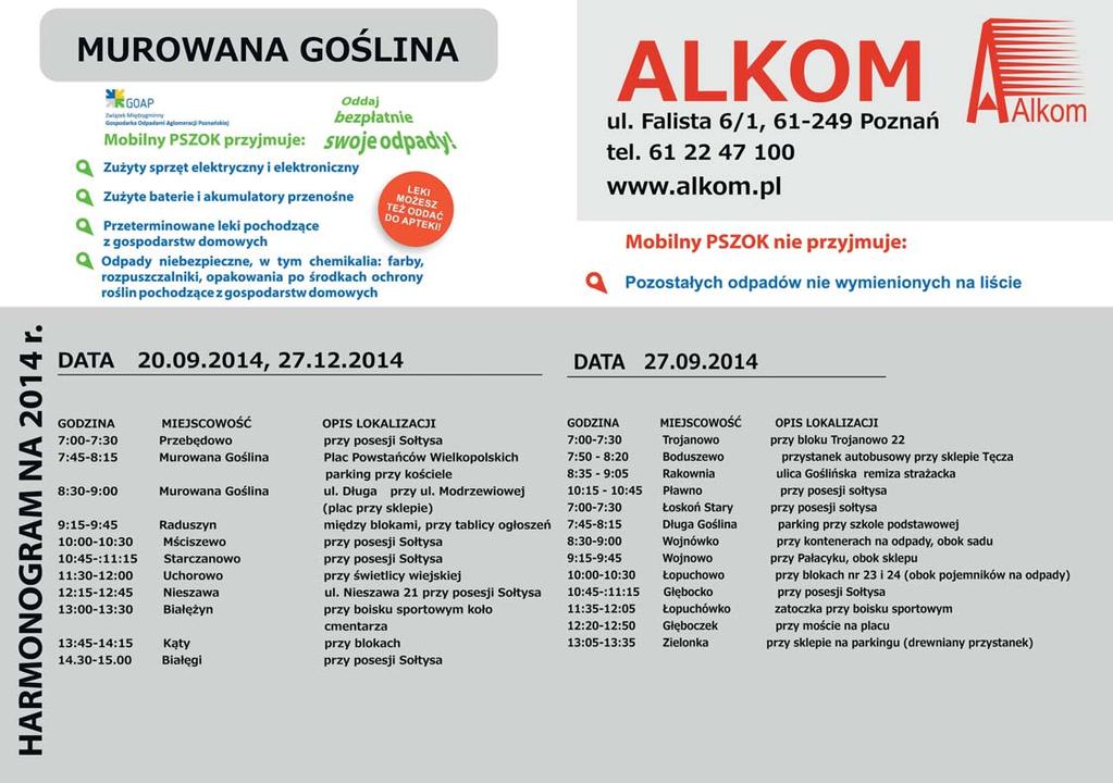 CZW. PT. SOB. 12.00-12.45 * Rytmika dla dzieci Marzenna Karbowska 14.45-19.45 Nauka języka angielskiego Ewa Laskowska 17.45-18.45 Teatr Młodzieżowy Karamba Marcin Matuszewski 18.45-20.