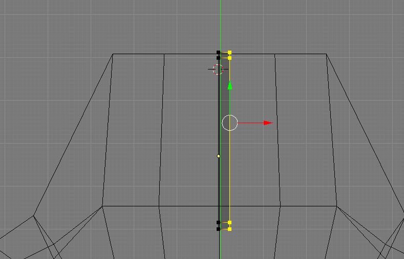 W kolejnym kroku przemieszczamy ster wzdłuż osi X, tak by znajdował się w osi modelu łodzi.