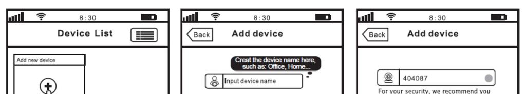 W tym celu jak widzimy na obrazku 1 od lewej, naciskamy na,,+ Następnie w polu,,input device name wpisujemy nazwę naszej kamery np.