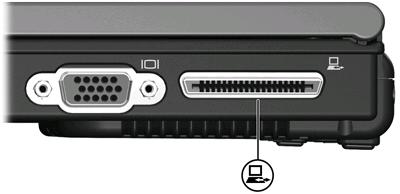 3 Korzystanie ze złącza dokowania Złącze dokowania znajdujące się po prawej stronie komputera umożliwia połączenie urządzenia z opcjonalnym urządzeniem