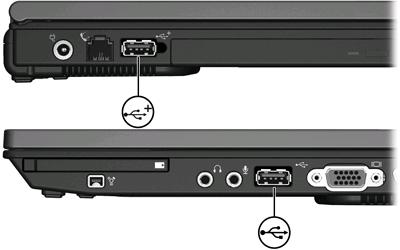 1 Korzystanie z urządzenia USB Uniwersalna magistrala szeregowa (USB) jest interfejsem sprzętowym umożliwiającym podłączanie do komputera opcjonalnych urządzeń zewnętrznych USB, takich jak