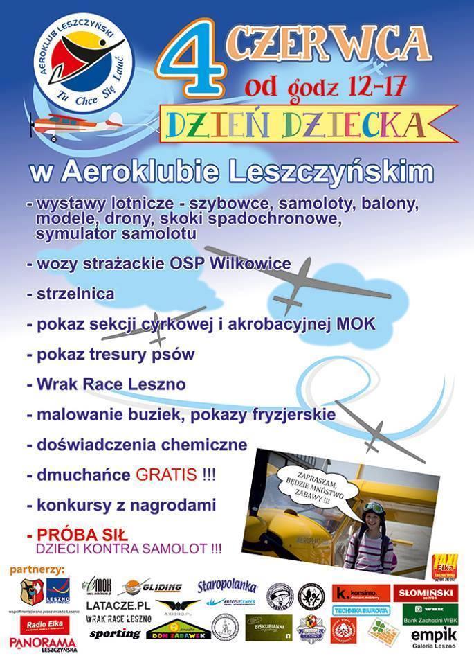 4 LOTNICZY DZIEŃ DZIECKA Dzień Dziecka spędzić można także z Aeroklubem Leszczyńskim.