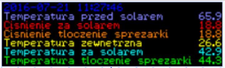 przed SolarCool [bar] Ciśnienie czynnika za SolarCool [bar] Dostęp do wizualizacji: Z komputera podłączonego do internetu (brak połączenia z siecią wewnętrzną