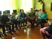ZAJĘCIA WARSZTATOWE NA TEMAT: MEDIACJE RÓWIEŚNICZE- SZTUKA WZAJEMNEGO KOMPROMISU PROWADZONE PRZEZ PEDAGOGA SZKOLNEGO.